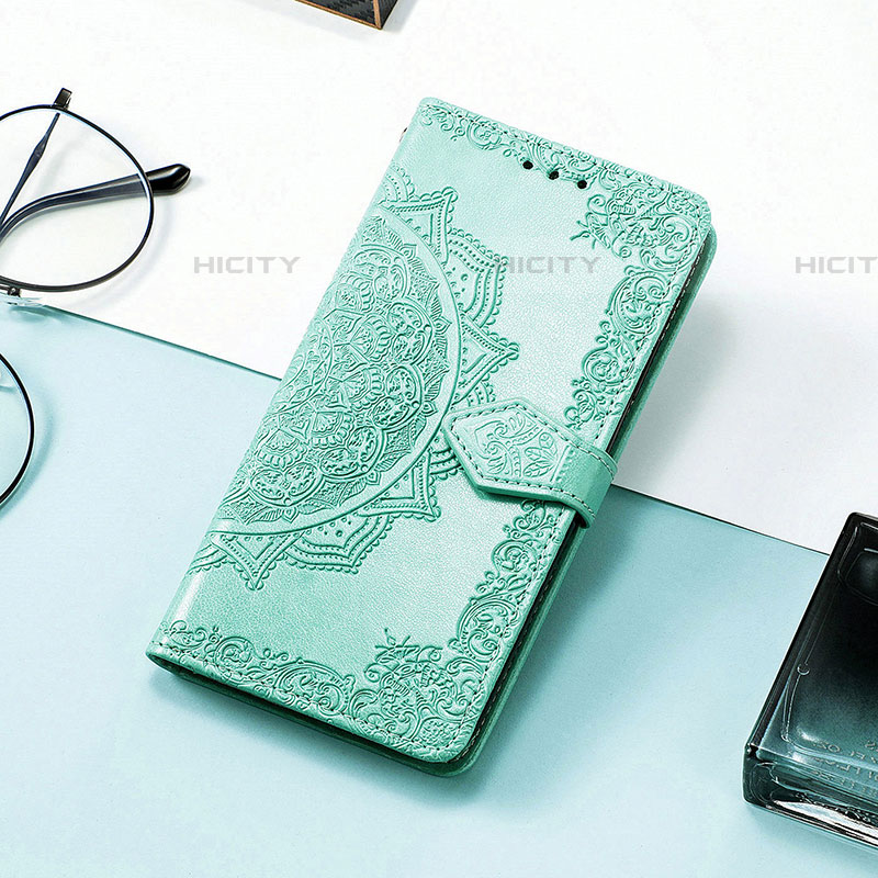 Coque Portefeuille Motif Fantaisie Livre Cuir Etui Clapet S01D pour Samsung Galaxy M13 4G Vert Plus