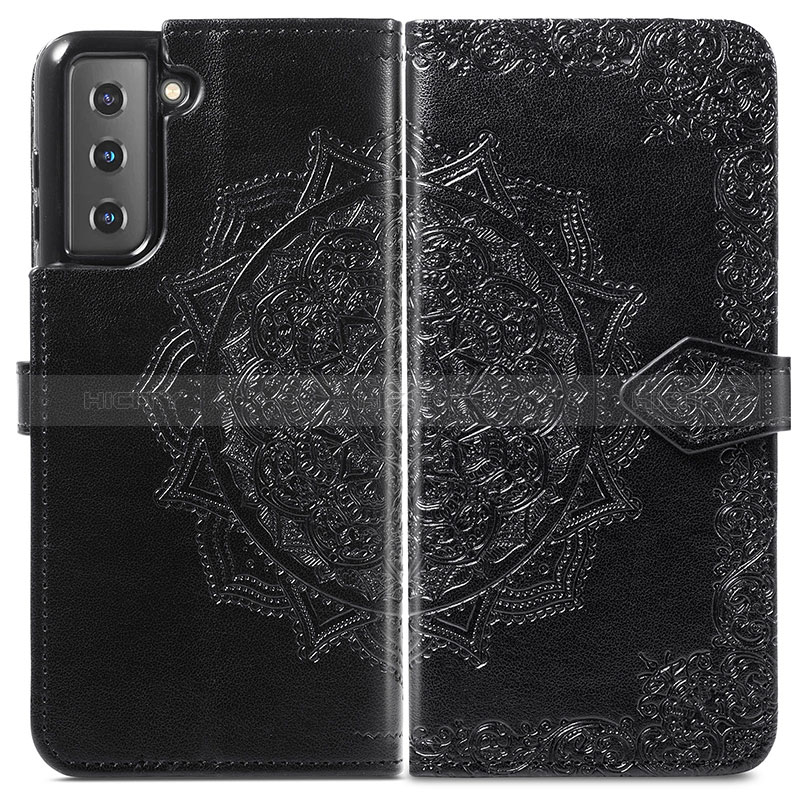 Coque Portefeuille Motif Fantaisie Livre Cuir Etui Clapet S01D pour Samsung Galaxy S24 Plus 5G Noir Plus