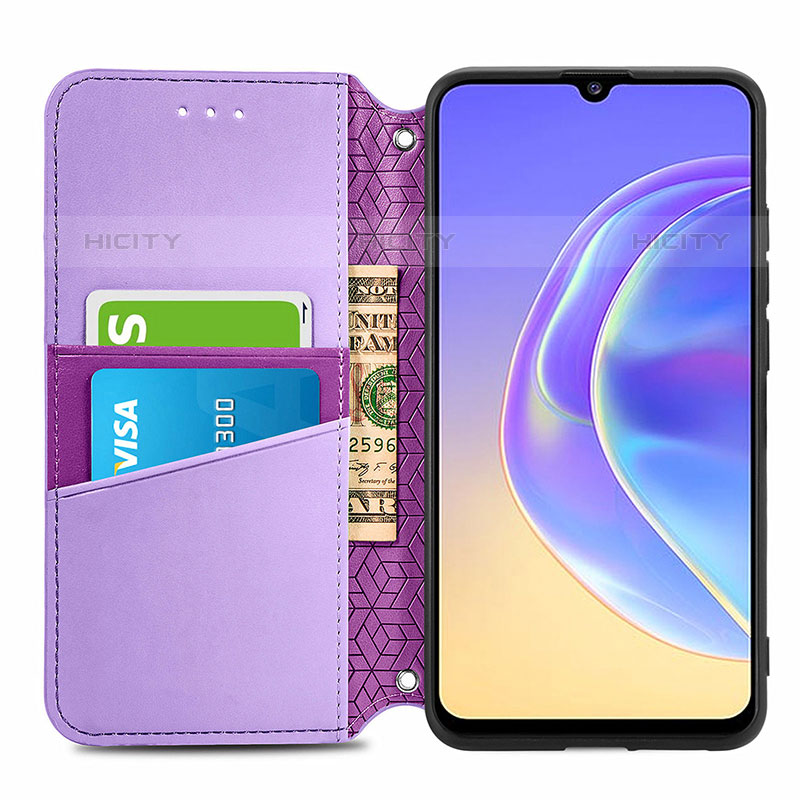 Coque Portefeuille Motif Fantaisie Livre Cuir Etui Clapet S01D pour Vivo V21e 5G Plus