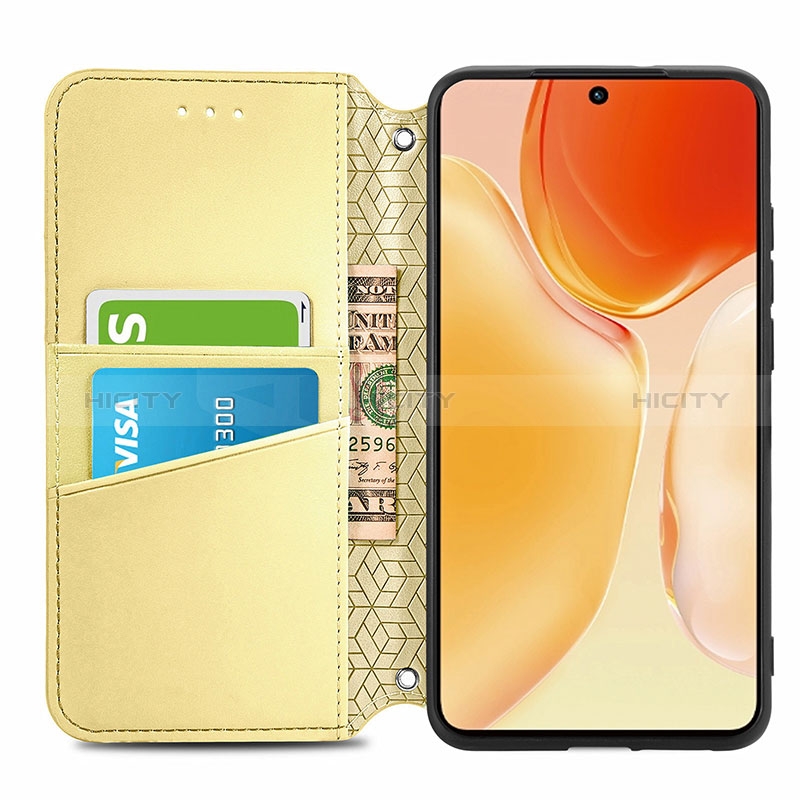 Coque Portefeuille Motif Fantaisie Livre Cuir Etui Clapet S01D pour Vivo X70t Plus