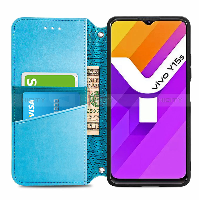 Coque Portefeuille Motif Fantaisie Livre Cuir Etui Clapet S01D pour Vivo Y10 t1 Plus