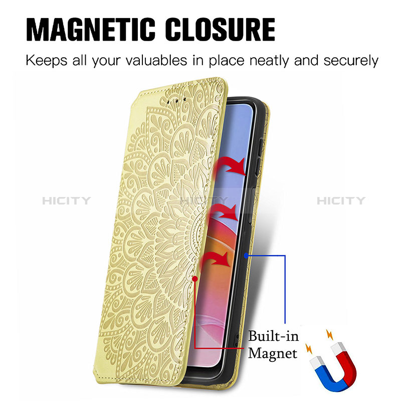 Coque Portefeuille Motif Fantaisie Livre Cuir Etui Clapet S01D pour Vivo Y21 Plus