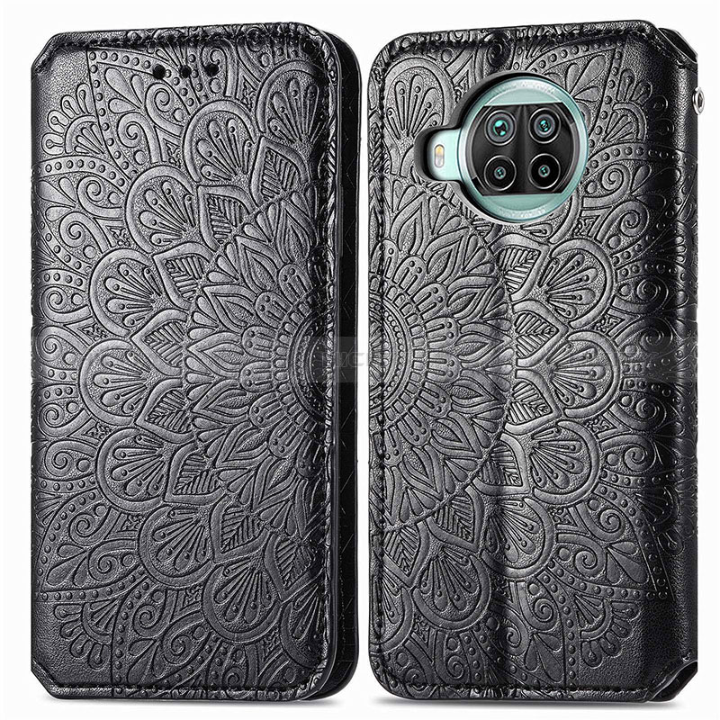 Coque Portefeuille Motif Fantaisie Livre Cuir Etui Clapet S01D pour Xiaomi Mi 10i 5G Noir Plus