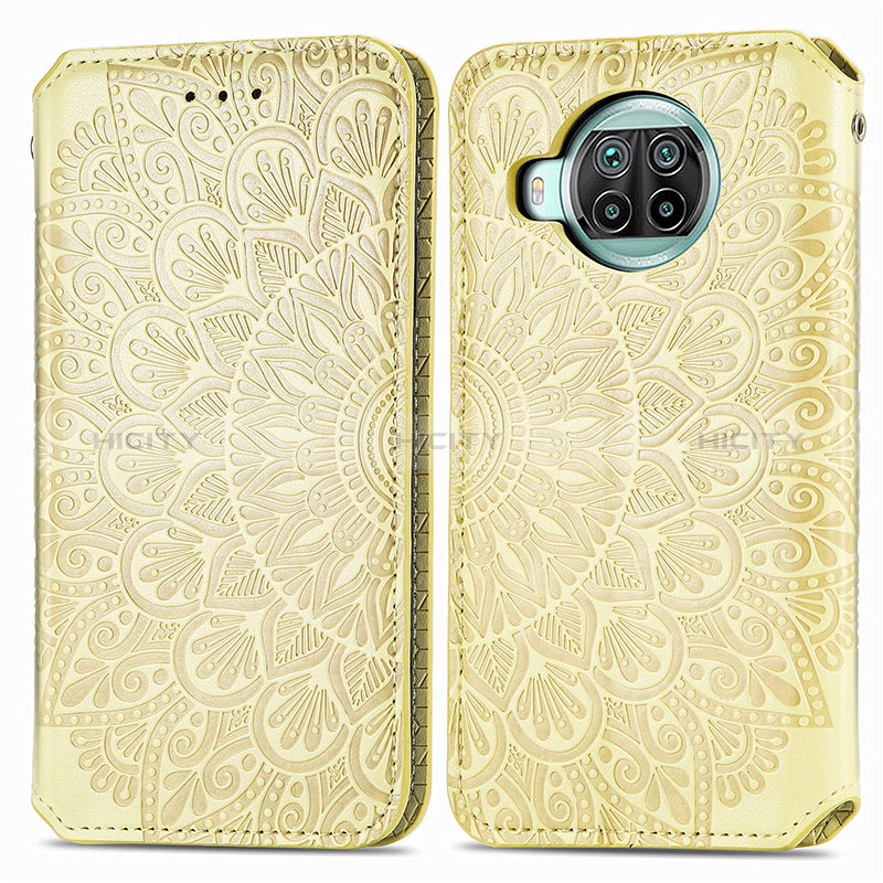 Coque Portefeuille Motif Fantaisie Livre Cuir Etui Clapet S01D pour Xiaomi Mi 10i 5G Or Plus