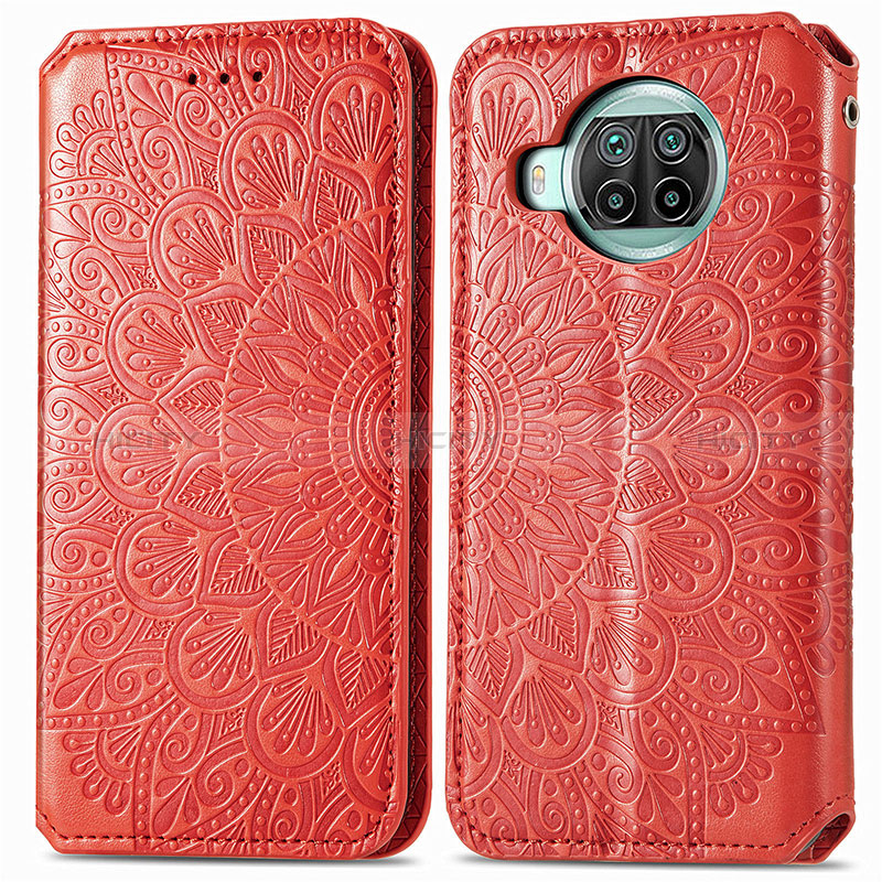 Coque Portefeuille Motif Fantaisie Livre Cuir Etui Clapet S01D pour Xiaomi Mi 10i 5G Rouge Plus