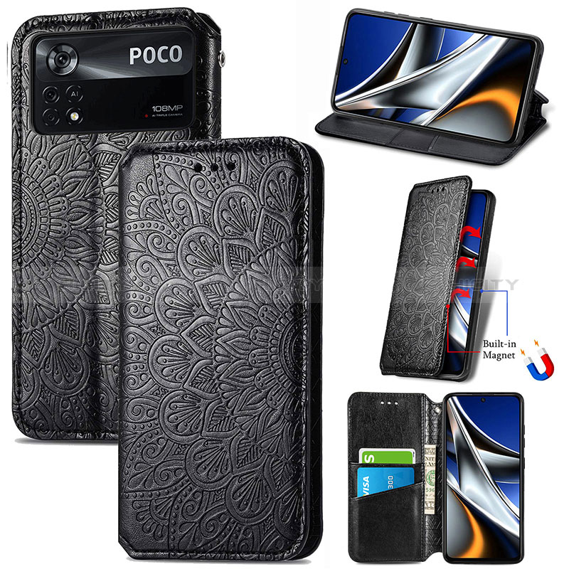 Coque Portefeuille Motif Fantaisie Livre Cuir Etui Clapet S01D pour Xiaomi Redmi Note 11E Pro 5G Plus