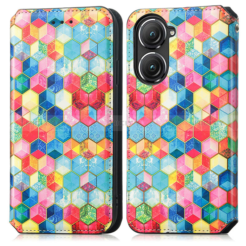 Coque Portefeuille Motif Fantaisie Livre Cuir Etui Clapet S02D pour Asus Zenfone 9 Plus