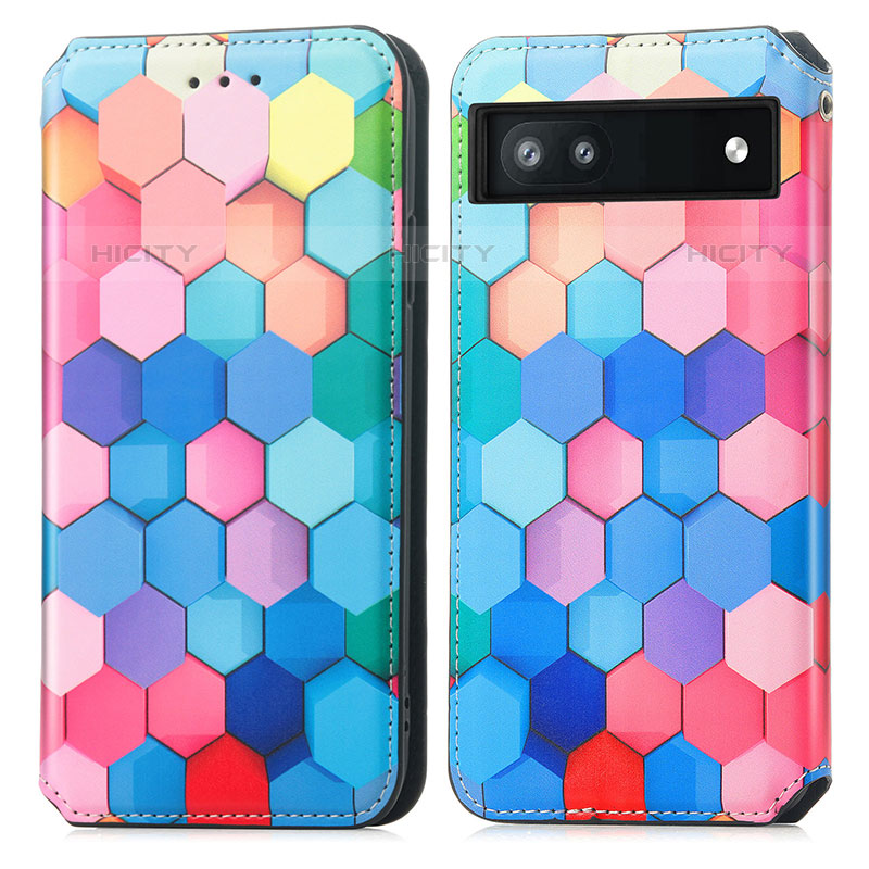 Coque Portefeuille Motif Fantaisie Livre Cuir Etui Clapet S02D pour Google Pixel 6a 5G Colorful Plus