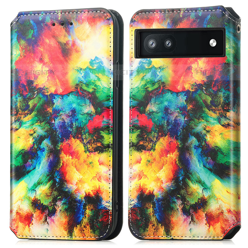 Coque Portefeuille Motif Fantaisie Livre Cuir Etui Clapet S02D pour Google Pixel 6a 5G Mixte Plus