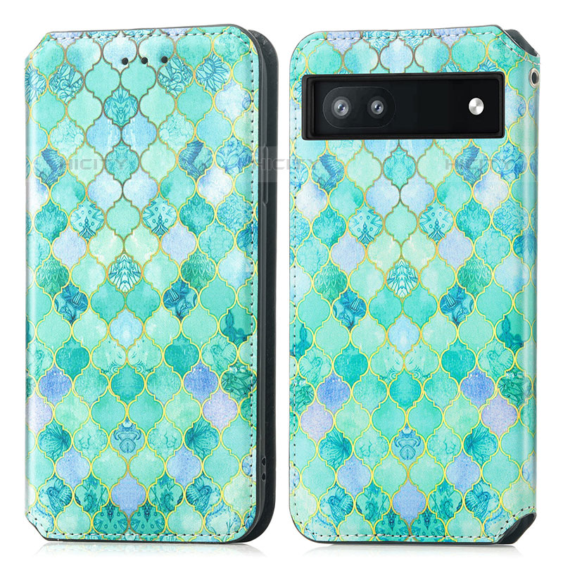 Coque Portefeuille Motif Fantaisie Livre Cuir Etui Clapet S02D pour Google Pixel 6a 5G Plus