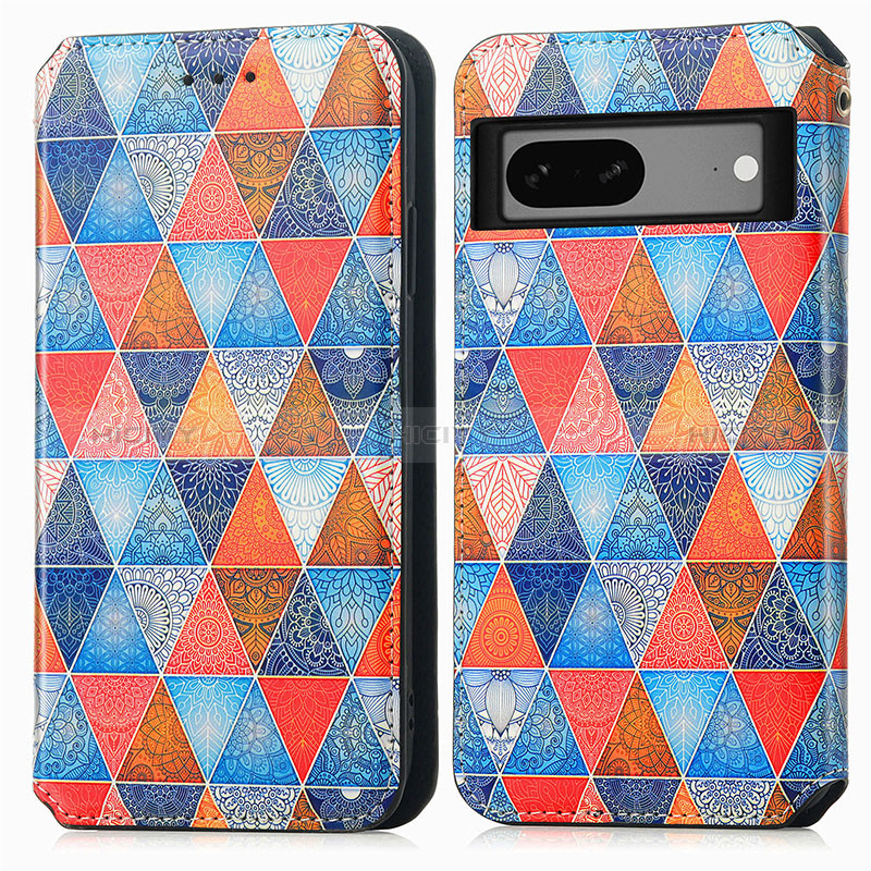 Coque Portefeuille Motif Fantaisie Livre Cuir Etui Clapet S02D pour Google Pixel 7 5G Plus