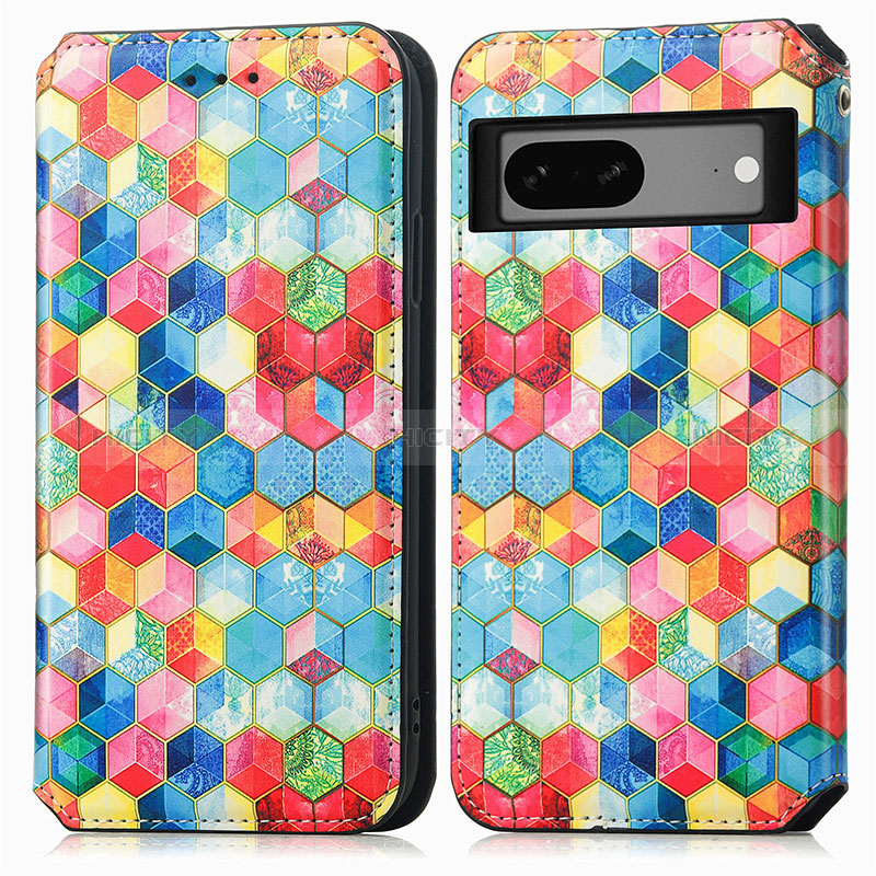 Coque Portefeuille Motif Fantaisie Livre Cuir Etui Clapet S02D pour Google Pixel 7 5G Plus