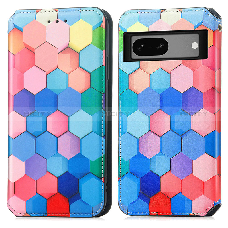 Coque Portefeuille Motif Fantaisie Livre Cuir Etui Clapet S02D pour Google Pixel 7a 5G Colorful Plus