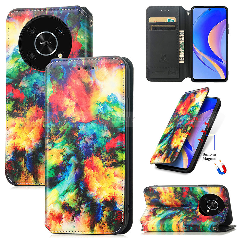 Coque Portefeuille Motif Fantaisie Livre Cuir Etui Clapet S02D pour Huawei Enjoy 50 Pro Plus