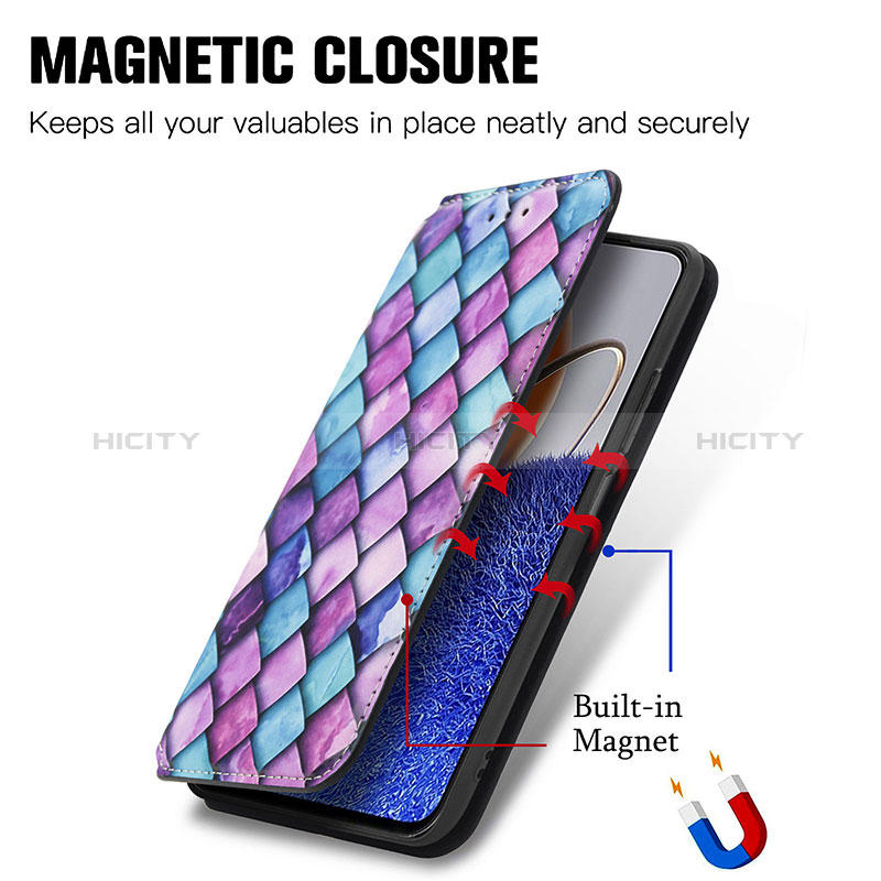 Coque Portefeuille Motif Fantaisie Livre Cuir Etui Clapet S02D pour Huawei Enjoy 50z Plus