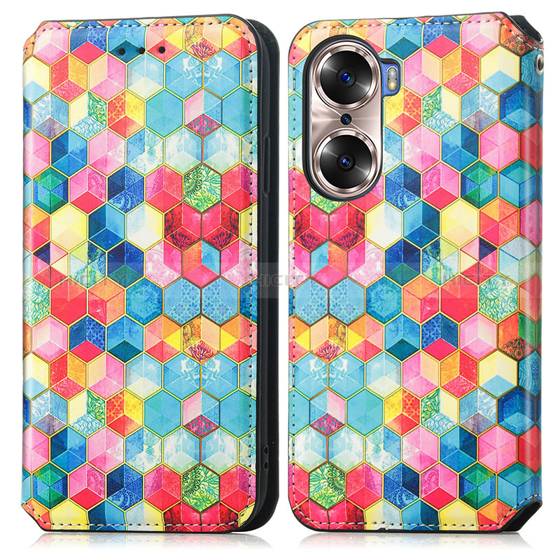 Coque Portefeuille Motif Fantaisie Livre Cuir Etui Clapet S02D pour Huawei Honor 60 5G Plus