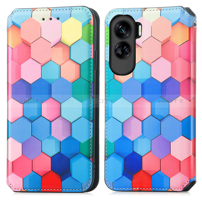 Coque Portefeuille Motif Fantaisie Livre Cuir Etui Clapet S02D pour Huawei Honor 90 Lite 5G Colorful Plus