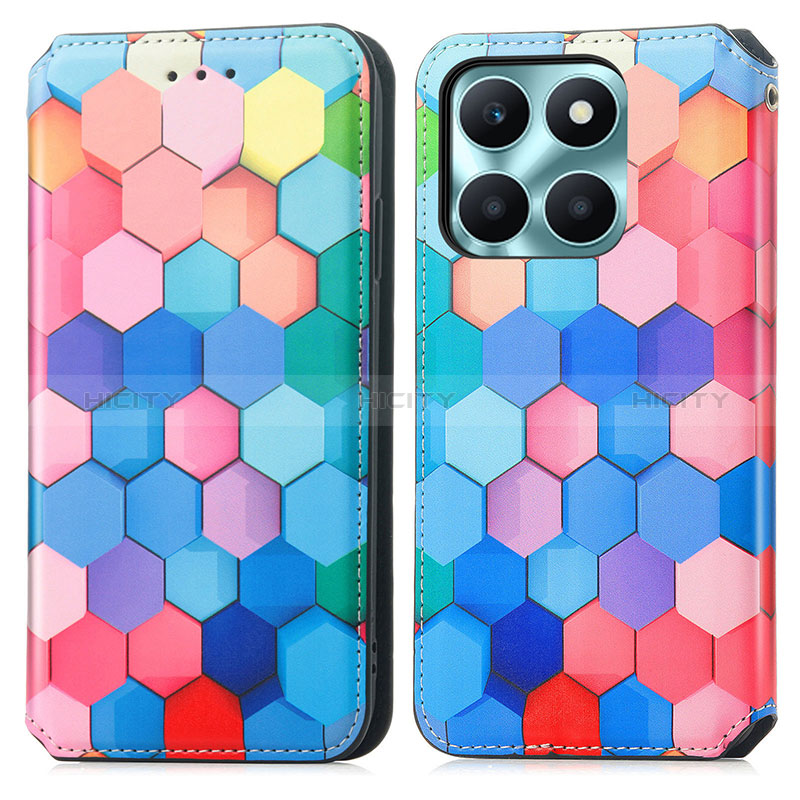 Coque Portefeuille Motif Fantaisie Livre Cuir Etui Clapet S02D pour Huawei Honor X6a Plus