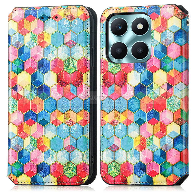 Coque Portefeuille Motif Fantaisie Livre Cuir Etui Clapet S02D pour Huawei Honor X6a Plus