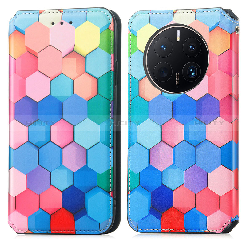 Coque Portefeuille Motif Fantaisie Livre Cuir Etui Clapet S02D pour Huawei Mate 50 Pro Colorful Plus