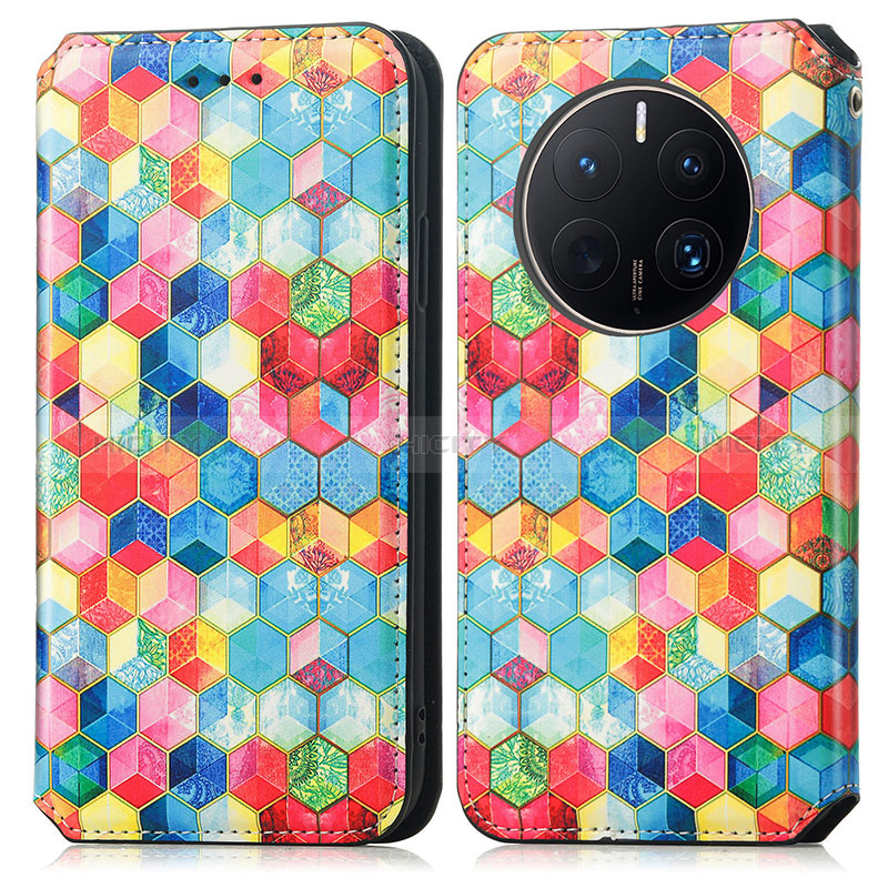 Coque Portefeuille Motif Fantaisie Livre Cuir Etui Clapet S02D pour Huawei Mate 50 Pro Plus