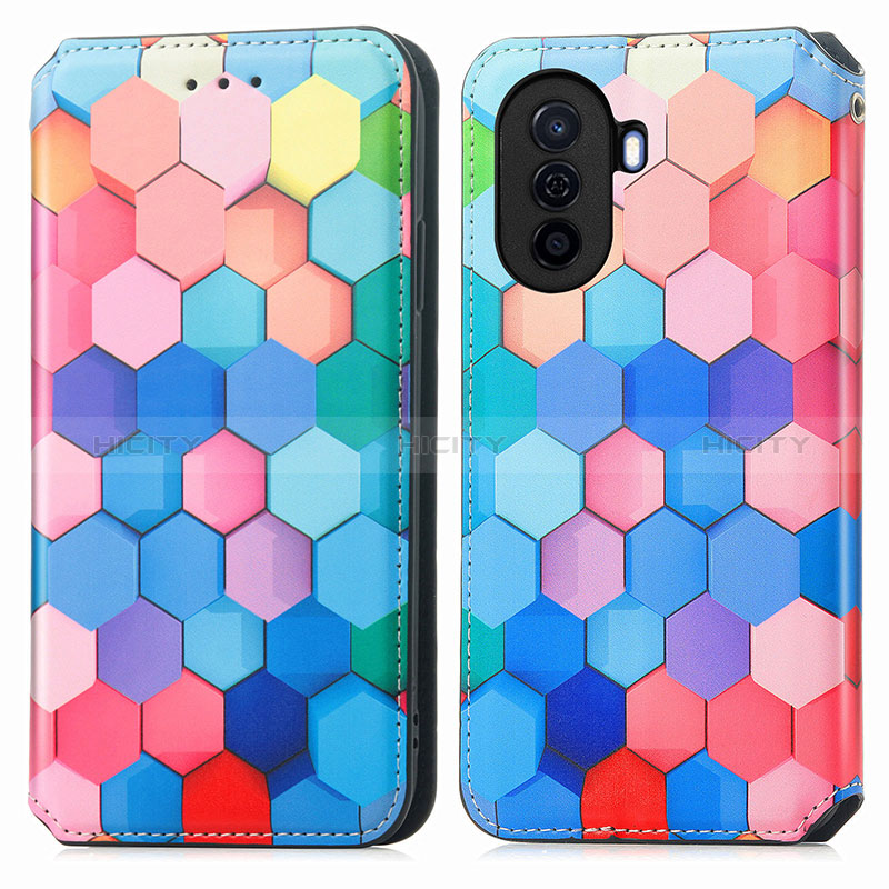 Coque Portefeuille Motif Fantaisie Livre Cuir Etui Clapet S02D pour Huawei Nova Y70 Plus