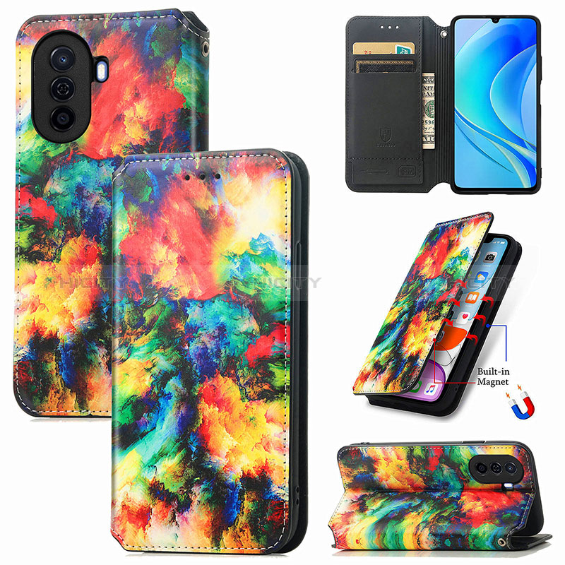 Coque Portefeuille Motif Fantaisie Livre Cuir Etui Clapet S02D pour Huawei Nova Y70 Plus