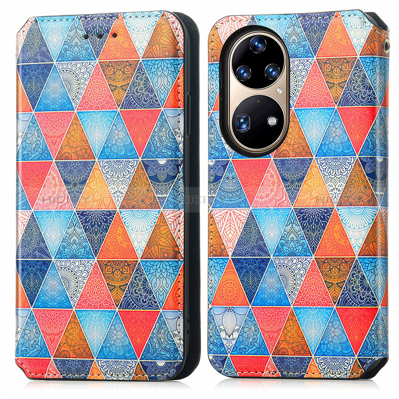 Coque Portefeuille Motif Fantaisie Livre Cuir Etui Clapet S02D pour Huawei P50 Plus