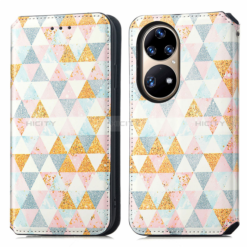 Coque Portefeuille Motif Fantaisie Livre Cuir Etui Clapet S02D pour Huawei P50 Pro Plus