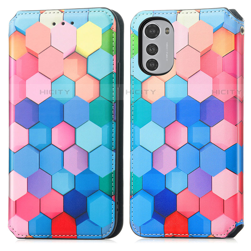 Coque Portefeuille Motif Fantaisie Livre Cuir Etui Clapet S02D pour Motorola Moto E32 Plus