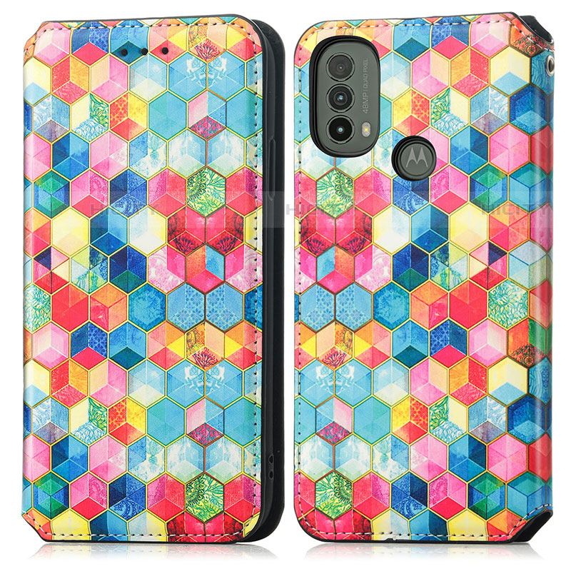 Coque Portefeuille Motif Fantaisie Livre Cuir Etui Clapet S02D pour Motorola Moto E40 Plus