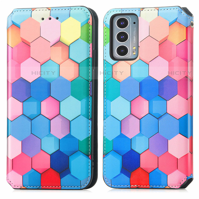 Coque Portefeuille Motif Fantaisie Livre Cuir Etui Clapet S02D pour Motorola Moto Edge 20 5G Colorful Plus