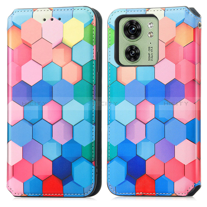 Coque Portefeuille Motif Fantaisie Livre Cuir Etui Clapet S02D pour Motorola Moto Edge (2023) 5G Colorful Plus