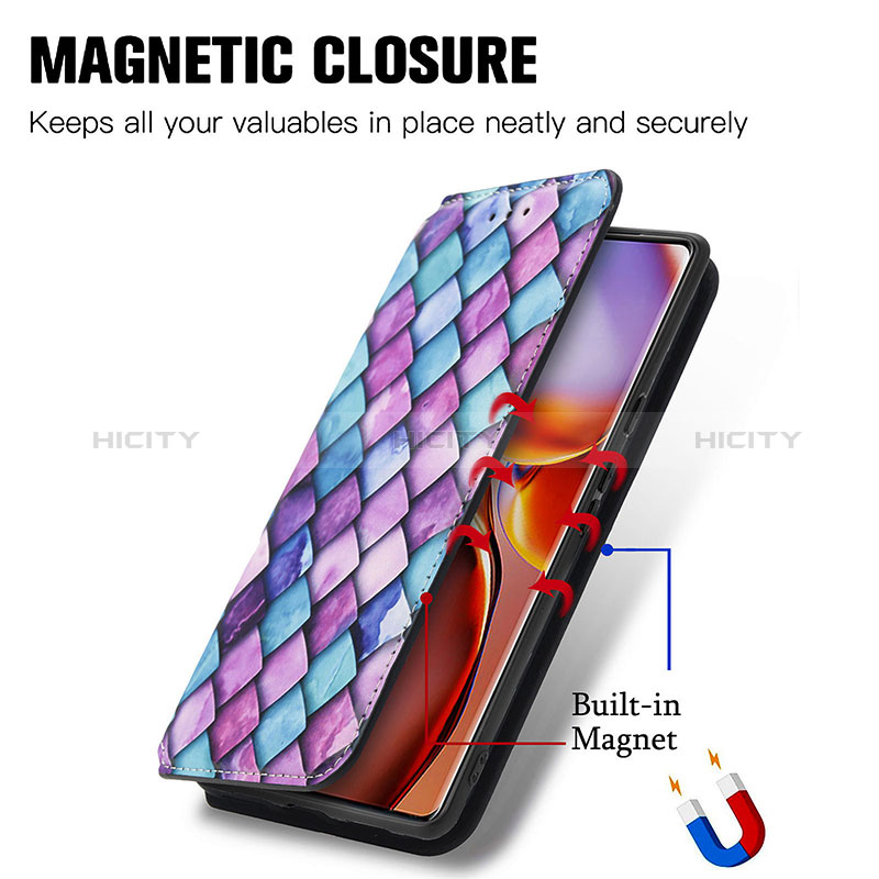 Coque Portefeuille Motif Fantaisie Livre Cuir Etui Clapet S02D pour Motorola Moto Edge 40 Pro 5G Plus