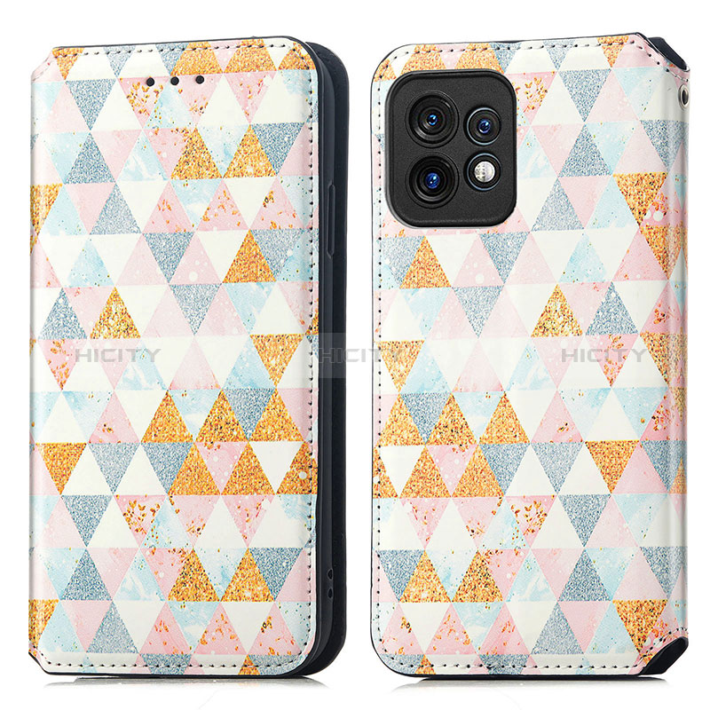 Coque Portefeuille Motif Fantaisie Livre Cuir Etui Clapet S02D pour Motorola Moto Edge Plus (2023) 5G Blanc Plus