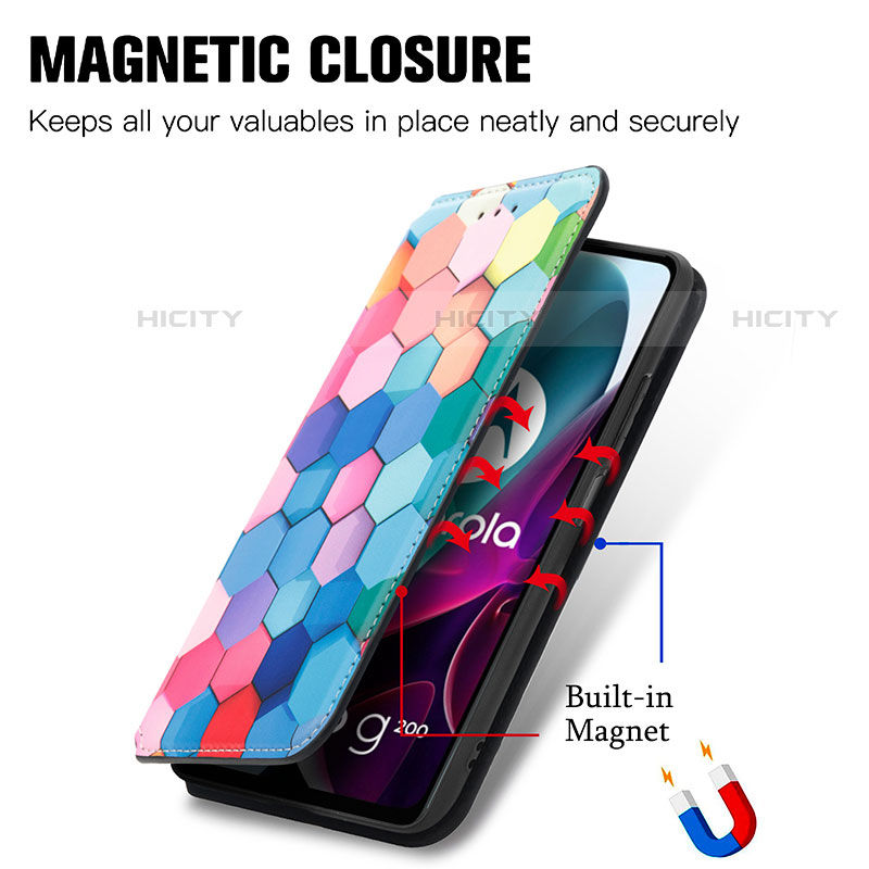 Coque Portefeuille Motif Fantaisie Livre Cuir Etui Clapet S02D pour Motorola Moto Edge S30 5G Plus