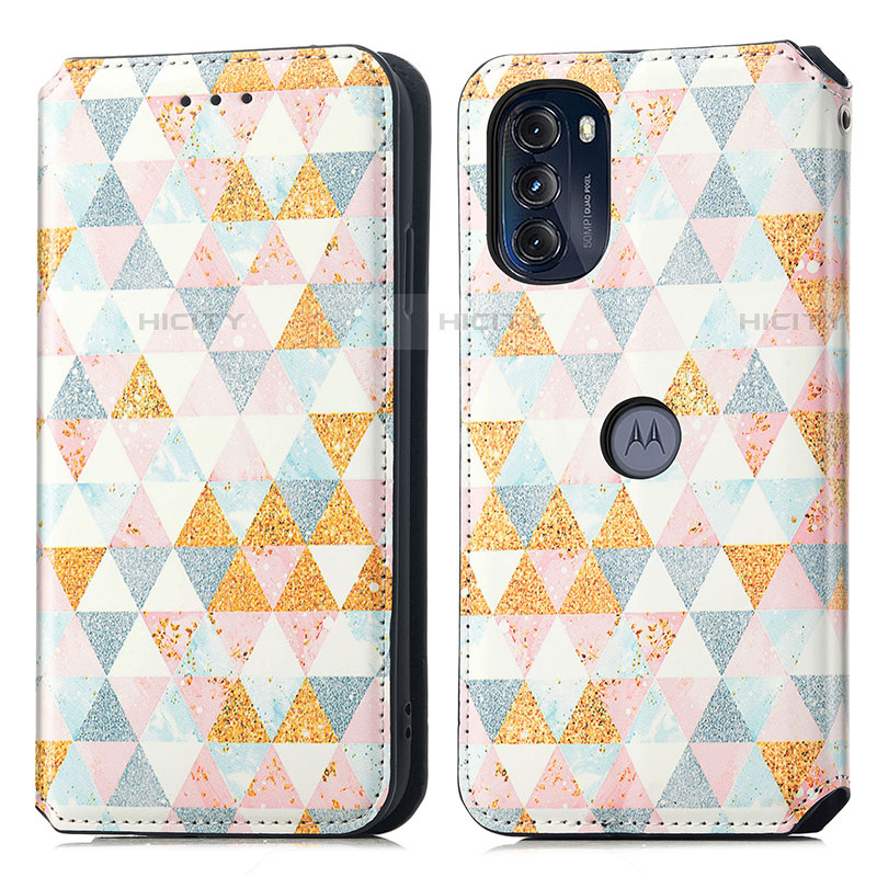 Coque Portefeuille Motif Fantaisie Livre Cuir Etui Clapet S02D pour Motorola Moto G 5G (2022) Blanc Plus