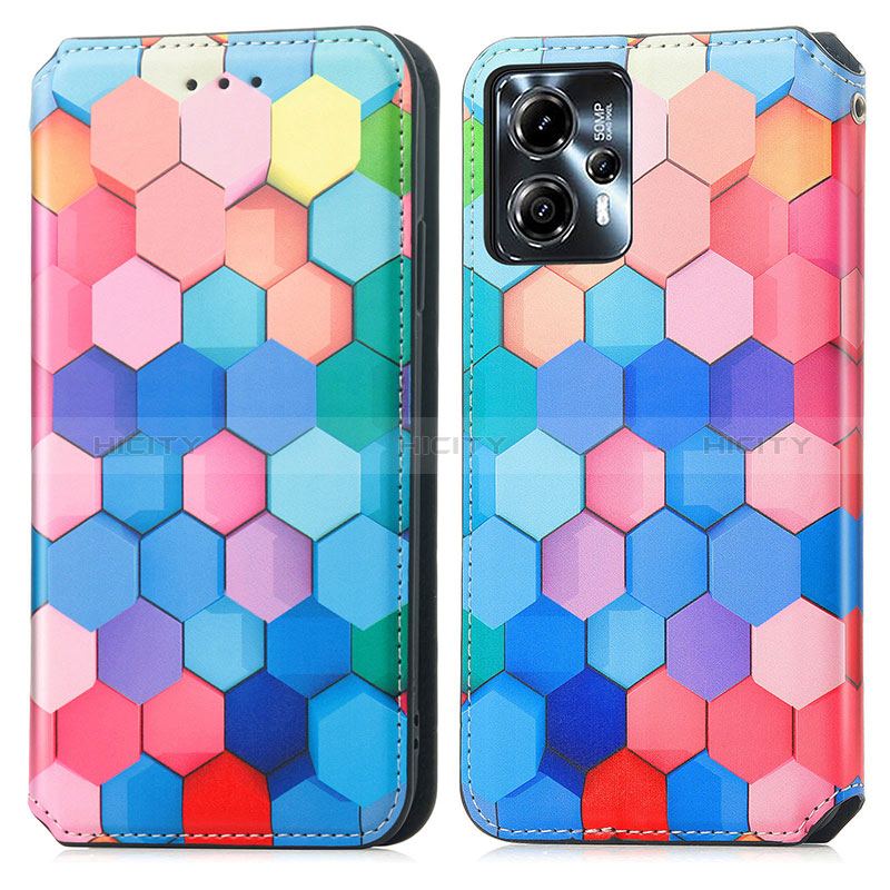 Coque Portefeuille Motif Fantaisie Livre Cuir Etui Clapet S02D pour Motorola Moto G23 Colorful Plus