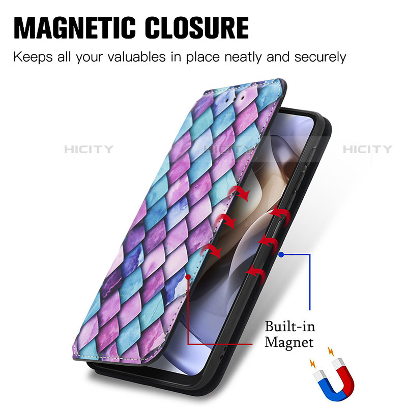 Coque Portefeuille Motif Fantaisie Livre Cuir Etui Clapet S02D pour Motorola Moto G31 Plus