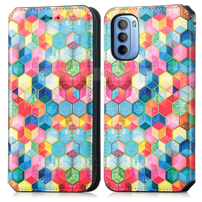 Coque Portefeuille Motif Fantaisie Livre Cuir Etui Clapet S02D pour Motorola Moto G31 Plus