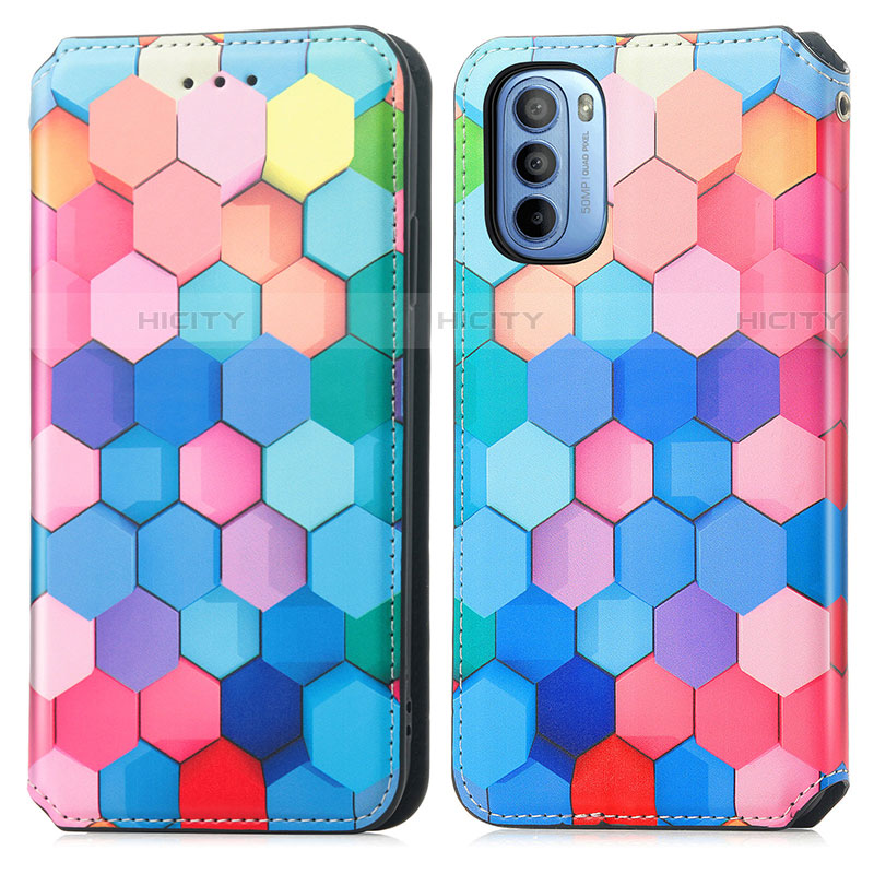 Coque Portefeuille Motif Fantaisie Livre Cuir Etui Clapet S02D pour Motorola Moto G41 Colorful Plus