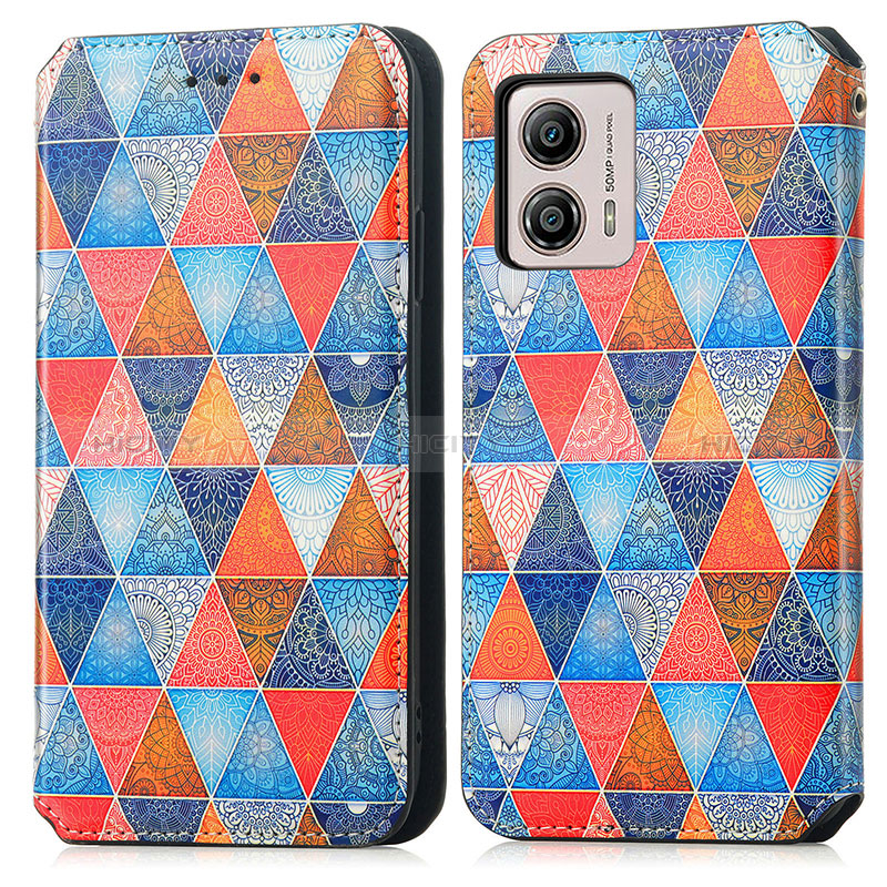 Coque Portefeuille Motif Fantaisie Livre Cuir Etui Clapet S02D pour Motorola Moto G53j 5G Plus