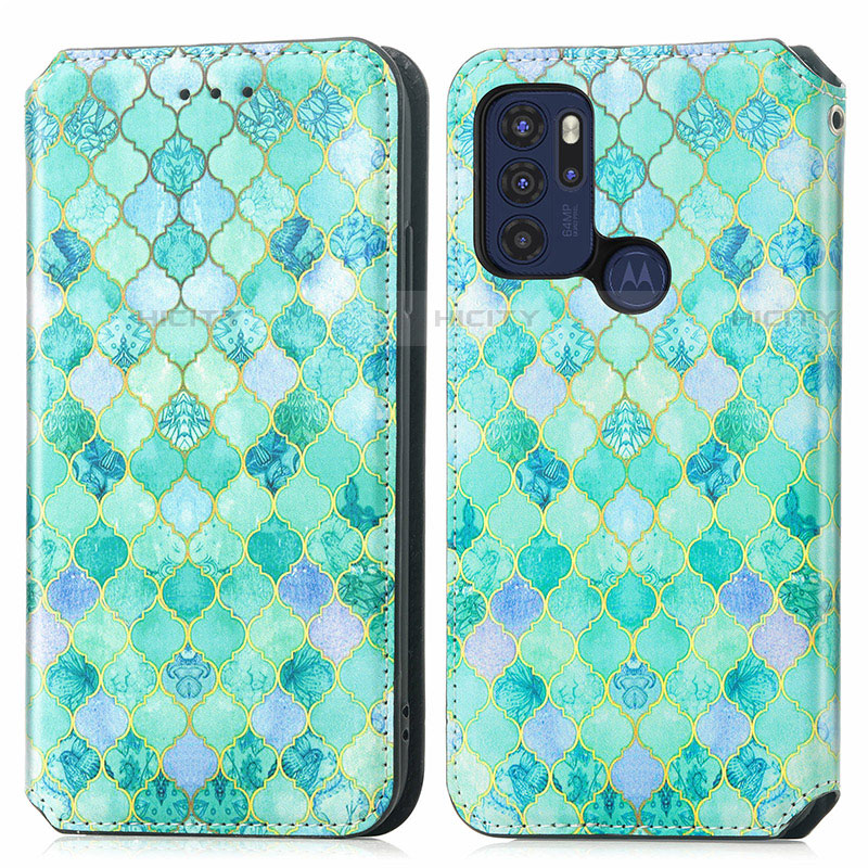 Coque Portefeuille Motif Fantaisie Livre Cuir Etui Clapet S02D pour Motorola Moto G60s Plus