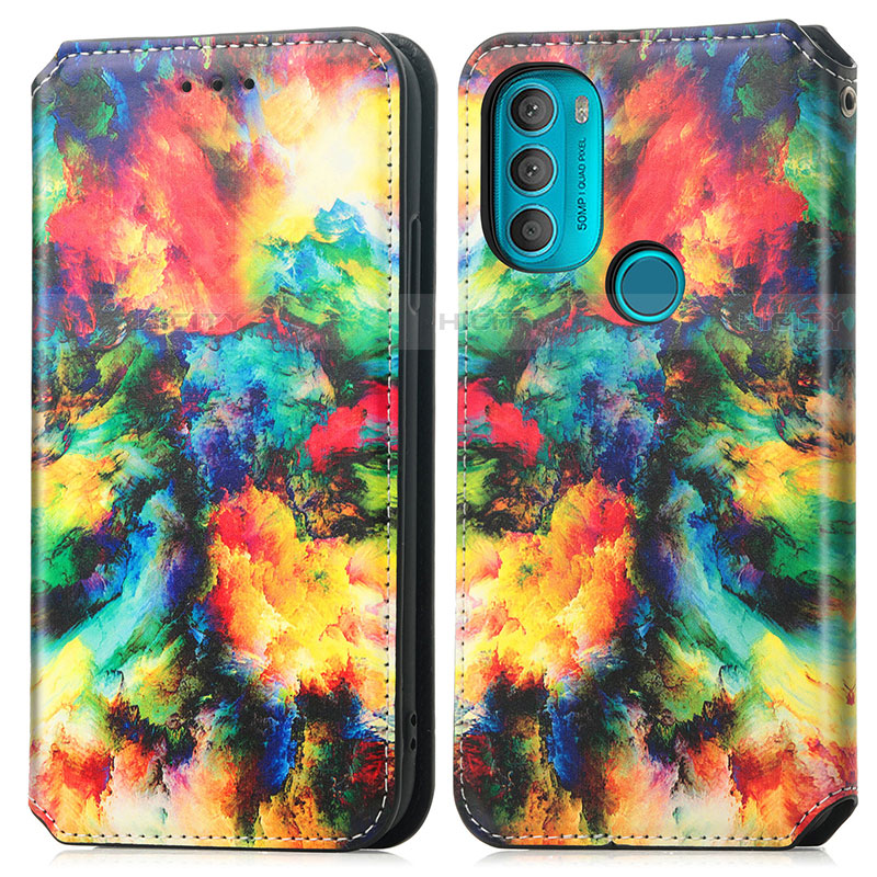 Coque Portefeuille Motif Fantaisie Livre Cuir Etui Clapet S02D pour Motorola Moto G71 5G Mixte Plus