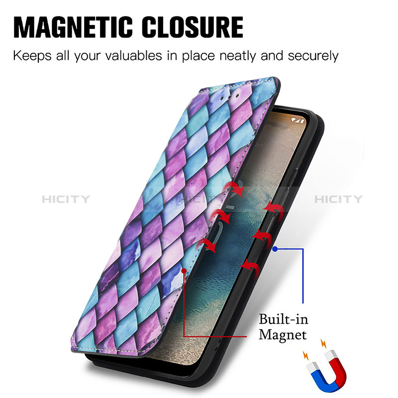 Coque Portefeuille Motif Fantaisie Livre Cuir Etui Clapet S02D pour Nokia G22 Plus