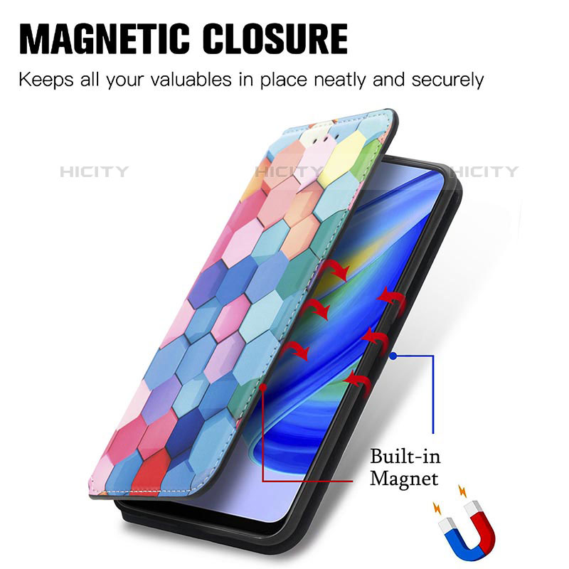 Coque Portefeuille Motif Fantaisie Livre Cuir Etui Clapet S02D pour Oppo A74 4G Plus