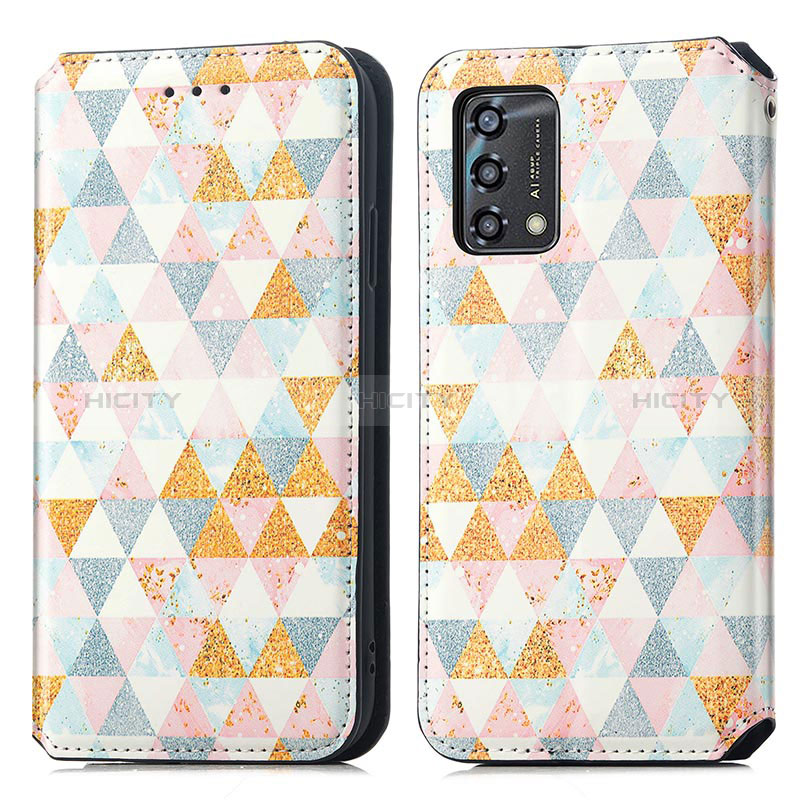 Coque Portefeuille Motif Fantaisie Livre Cuir Etui Clapet S02D pour Oppo F19 Blanc Plus