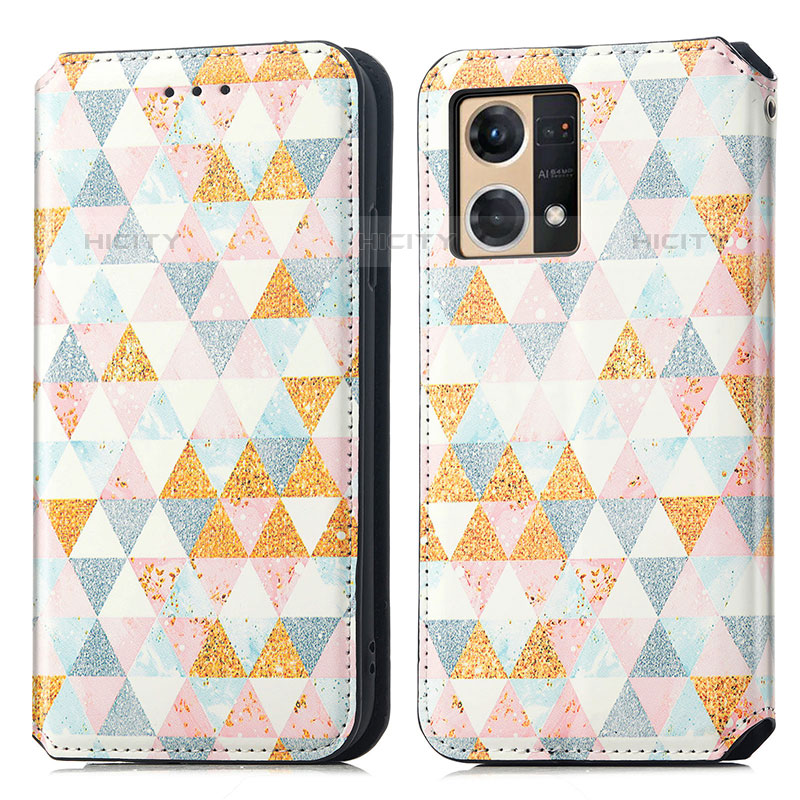 Coque Portefeuille Motif Fantaisie Livre Cuir Etui Clapet S02D pour Oppo F21 Pro 4G Blanc Plus