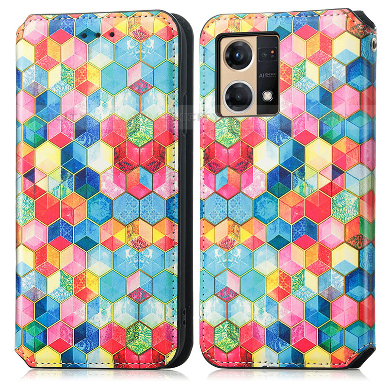 Coque Portefeuille Motif Fantaisie Livre Cuir Etui Clapet S02D pour Oppo F21 Pro 4G Plus