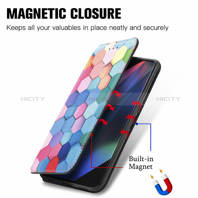 Coque Portefeuille Motif Fantaisie Livre Cuir Etui Clapet S02D pour Oppo Find X3 5G Plus